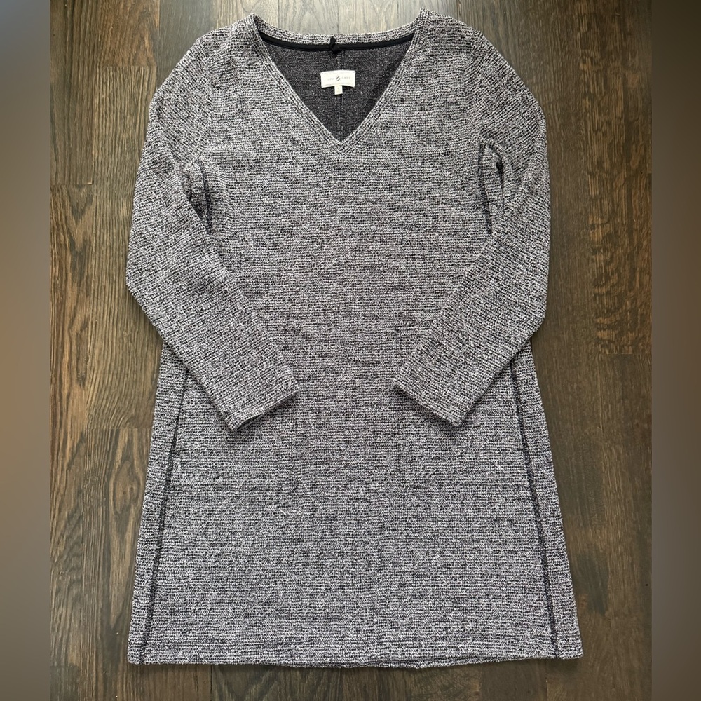 Lou & Grey Black and White Boucle Dress